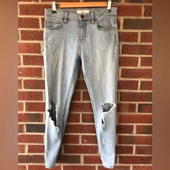 Vans Destroyed Skinny Jeans in Drifter Blue - Picture 5 of 9